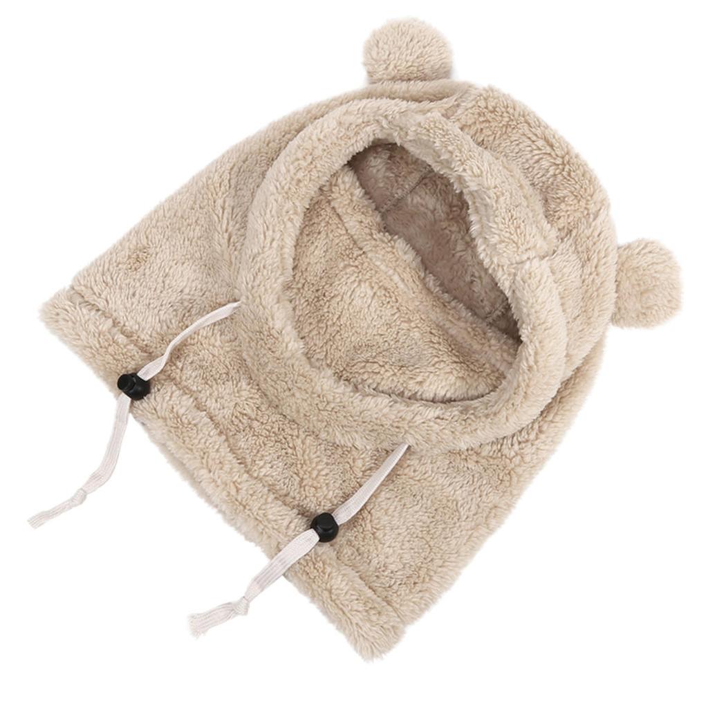 Маска для лица Шлем Шапка для детей Защита от холода Теплая Балаклава Шапка Лыжная Термальная Медвежьи уши Детский Шарф-труба Маска Интегрированная шапка