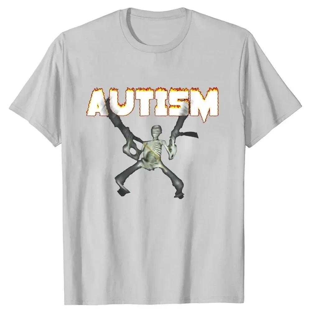 Retro Autism Skeleton Funny Women T-Shirt Neurodivergent Autism Awareness Support Graphic Tee Halloween Gifts Female Clothes