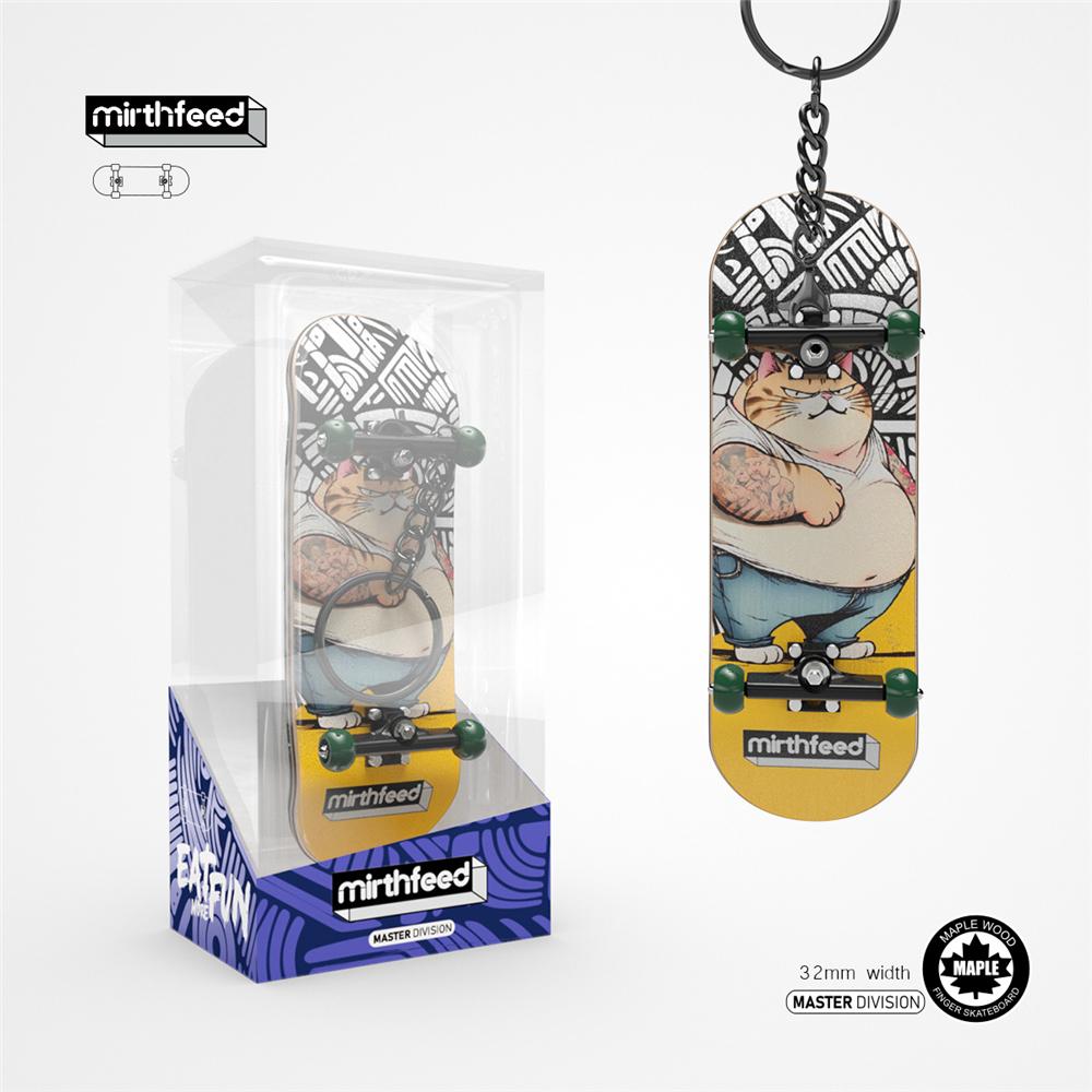 Mini Maple Finger Skateboard Wooden Fingerboard Interactive Professional Bearing Wheel Gift for Children Adults