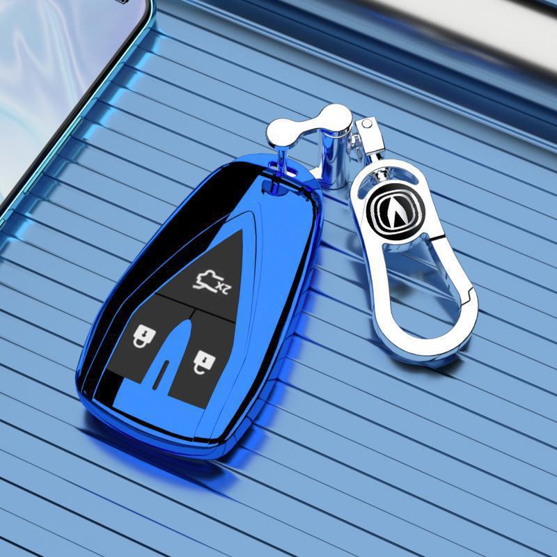 Changan CS75 Key Case, Full Wrap Shell, Enjoy Blue Whale Edition, 3-Button (For 2022/24 Models)