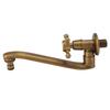 Antique Garden Faucet with Extended Spout Antifreezing Copper Wall Mount Single Cold Water Tap for