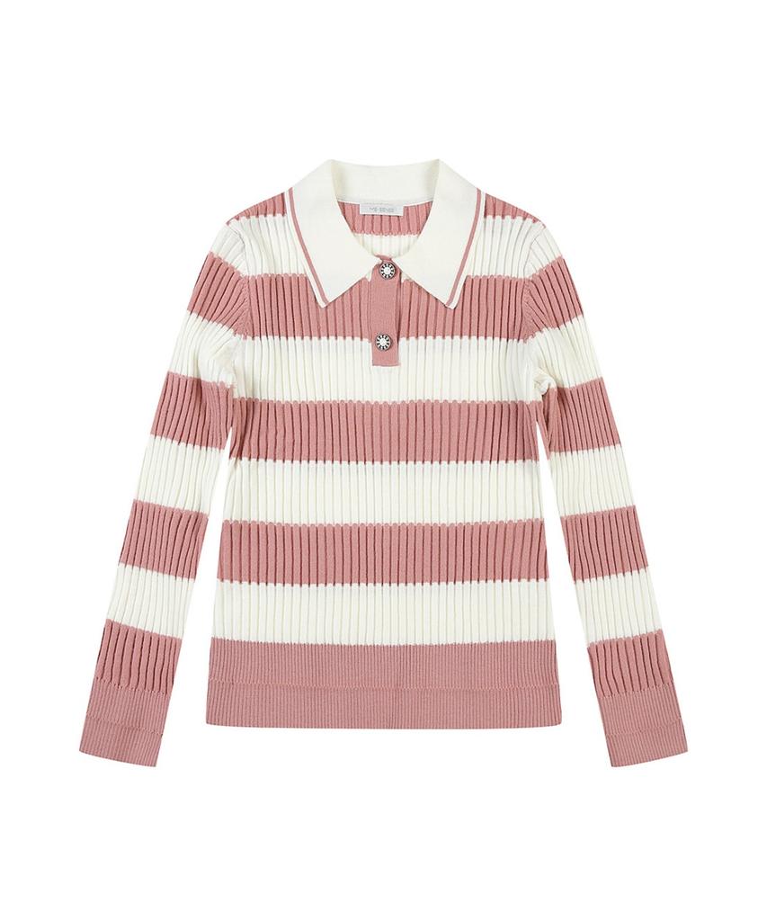 MESENSE Striped Collar Knit_Mb3Yknmd10Z