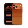 Яркий Оранжевый Принт Магнитный Чехол для Телефона для IPhone 17 Pro Max Углеродный Цвет Жесткая Задняя Крышка из ПК Защитный Чехол с Металлической Рамкой для Камеры