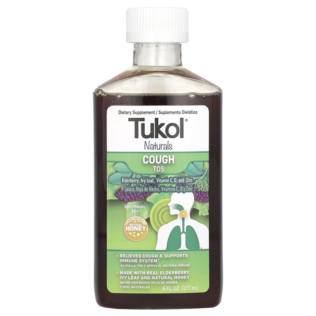 Tukol Naturals, от кашля, для детей от 14 лет, натуральный мед, 6 жидких унций (177 мл)