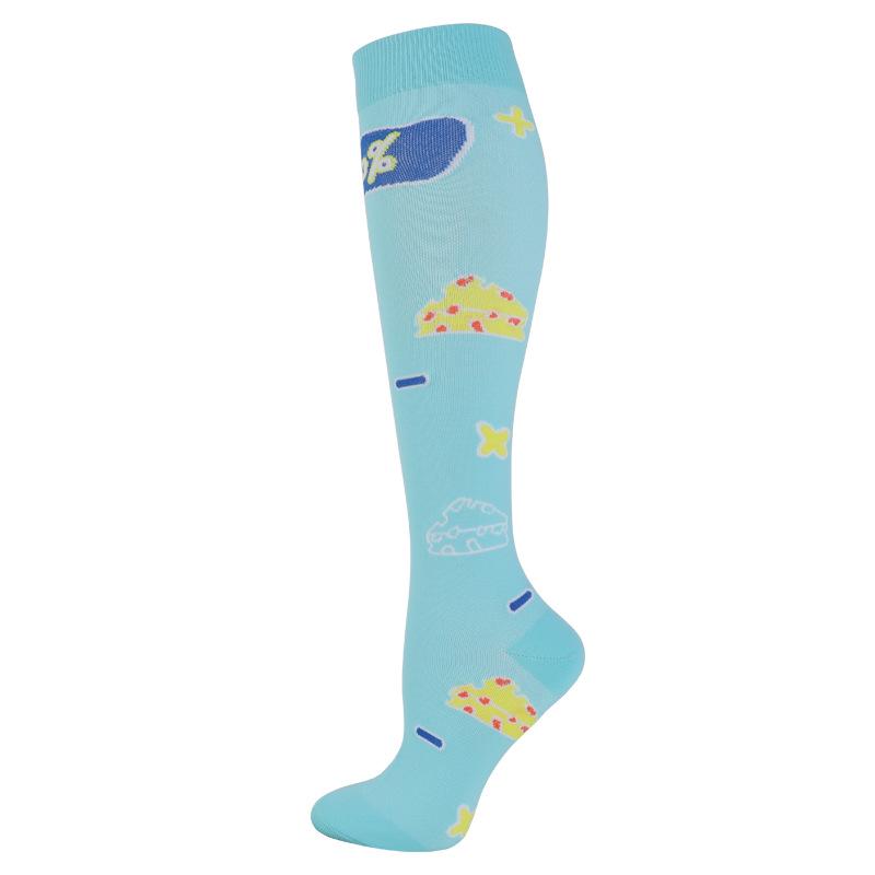 Summer Compression Knee-High Socks for Fitness, Cycling, and Sports