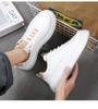 Men's Trendy Breathable White Sneakers - Versatile, Height-Increasing, Thick Sole Casual Sports Shoes