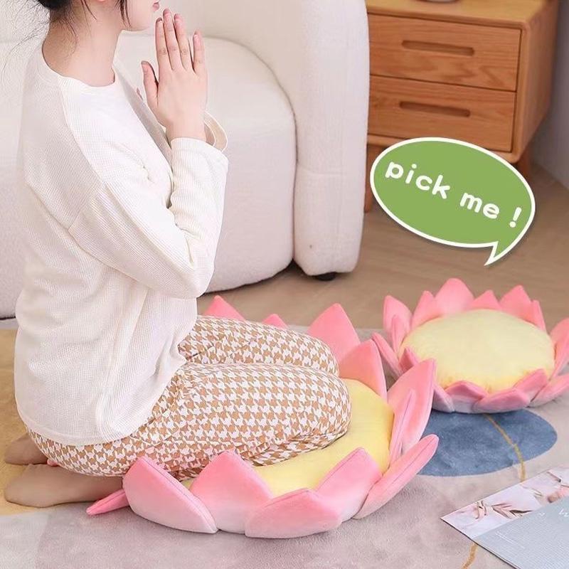 Plush Lotus Throne Cushion For Meditation And Yoga