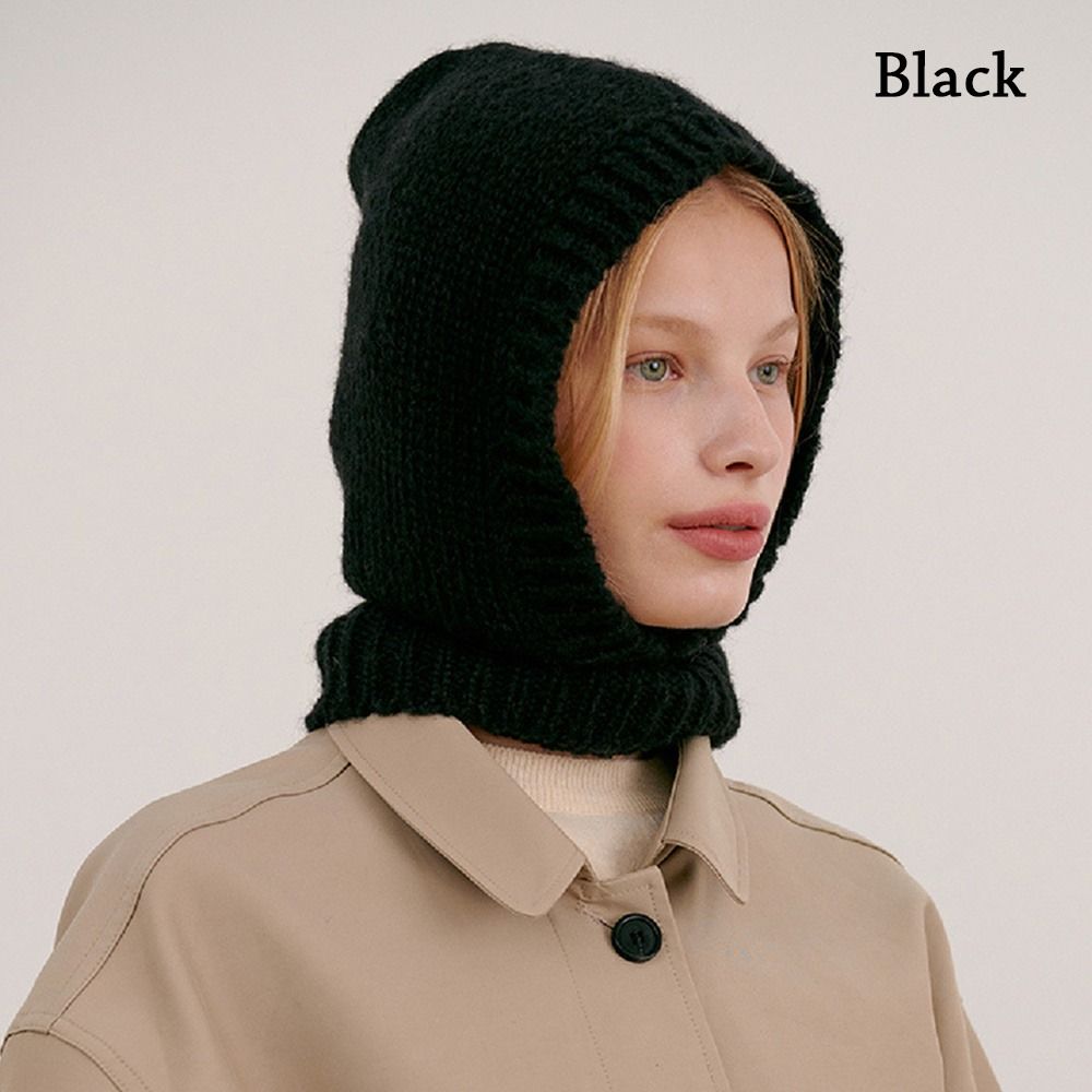 Мужская и женская теплая вязаная шапка с воротником-снудом, шапка-бини, шарф с капюшоном, шапка-балаклава