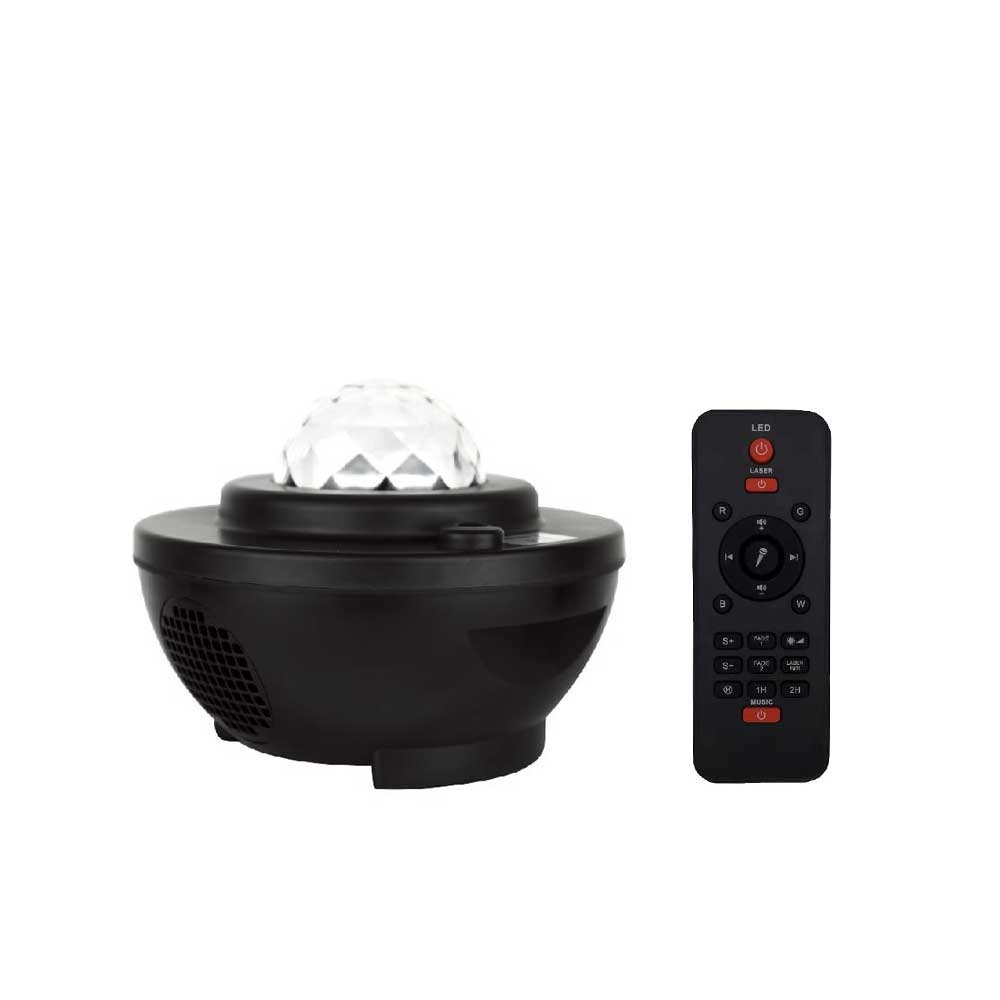 Star Projector with Bluetooth Speaker, LED Star Display, Black