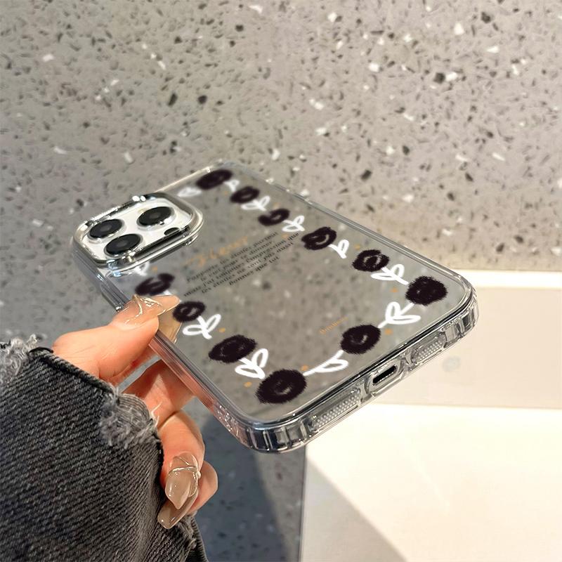 Чехлы для мобильных телефонов iPhone 11 13 XR 15 Pro Max 12 14 Pro Max Чехол iPhone 16 XS Max Зеркальный защитный чехол Зеркальный Изысканный мультяшный водонепроницаемый