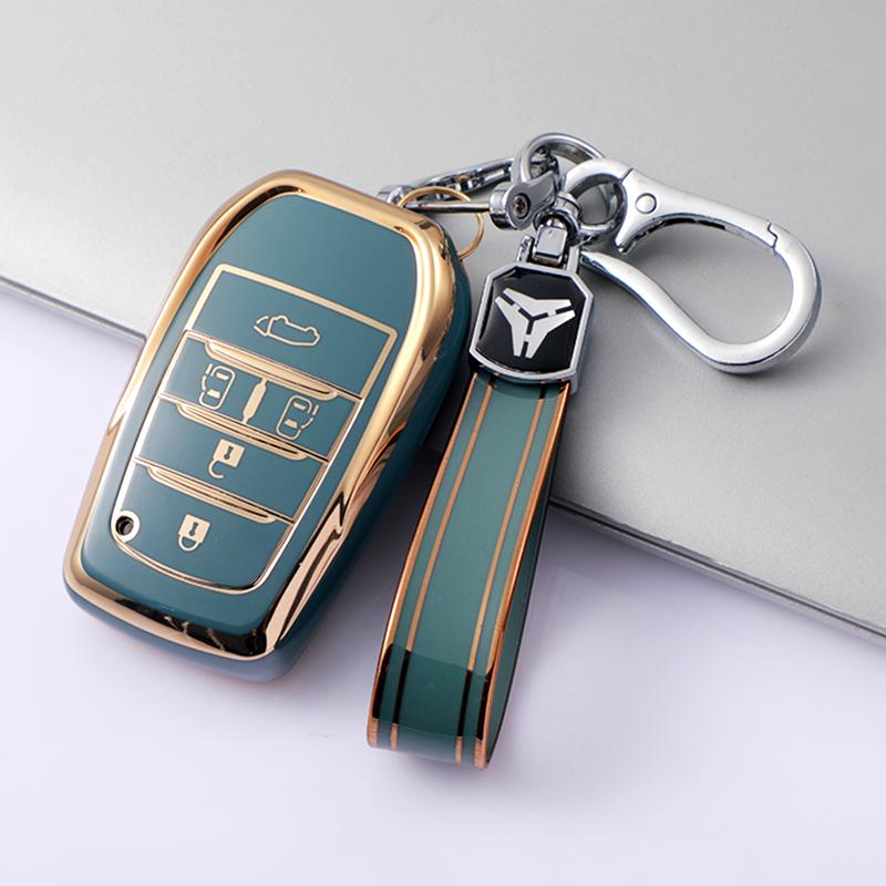 Чехол-брелок из ТПУ с 5 кнопками для Toyota Chr Hilux Fortuner Land Cruiser 200 Camry Corolla Crown Rav4 Highland Shell Fob