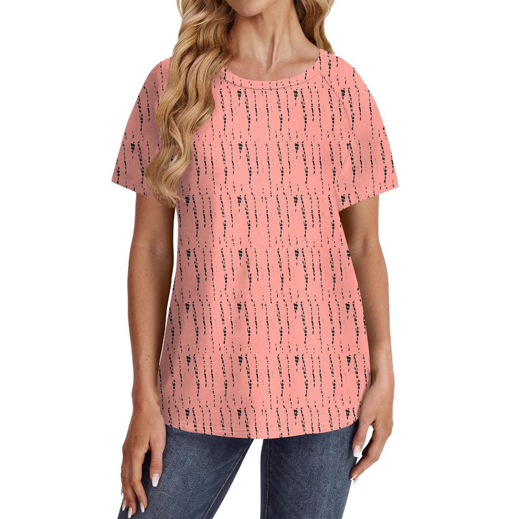 Женские футболки с коротким рукавом, милые туники с круглым вырезом, топы, базовые футболки, блузки, свободный пуловер