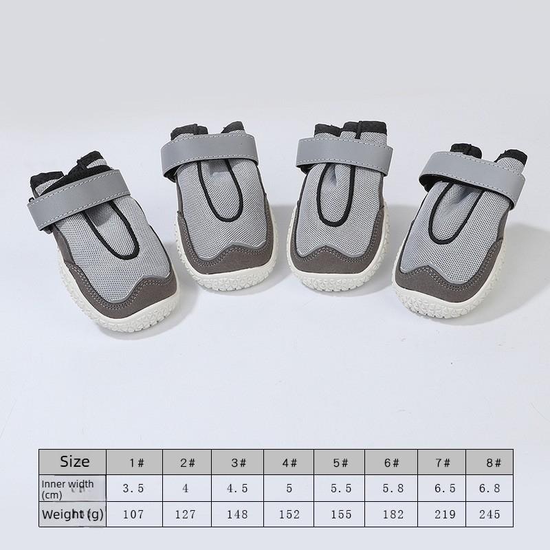 Pet outdoor protective shoes do not fall off the heel, waterproof, non-slip and anti-dirty winter warm soft-soled dog shoes
