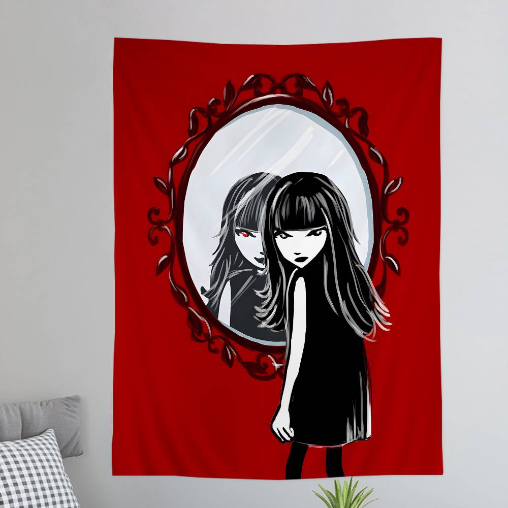 Comics Eemily The Sstrange Cartoon Tapestry Home Decoration hippie bohemian decoration divination Home Decor