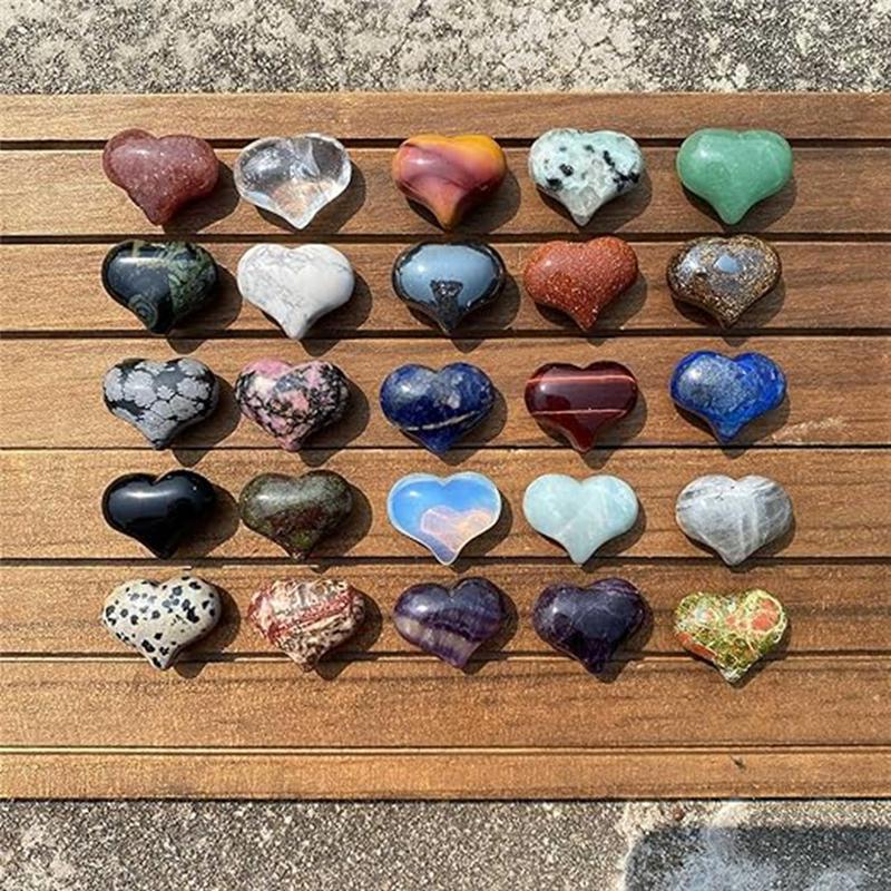 AEE2-Valentine's Day Greeting Card Handmade Greeting Cards Valentines Cards Set With Heart Shape Stones