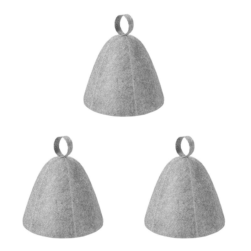 Sauna Hats Thicken Wool Felt Shower Cap Hair Turban Quickly Towel Drying Hats Felt Sauna Hat Men Dry Sauna Cap for Man XYM005