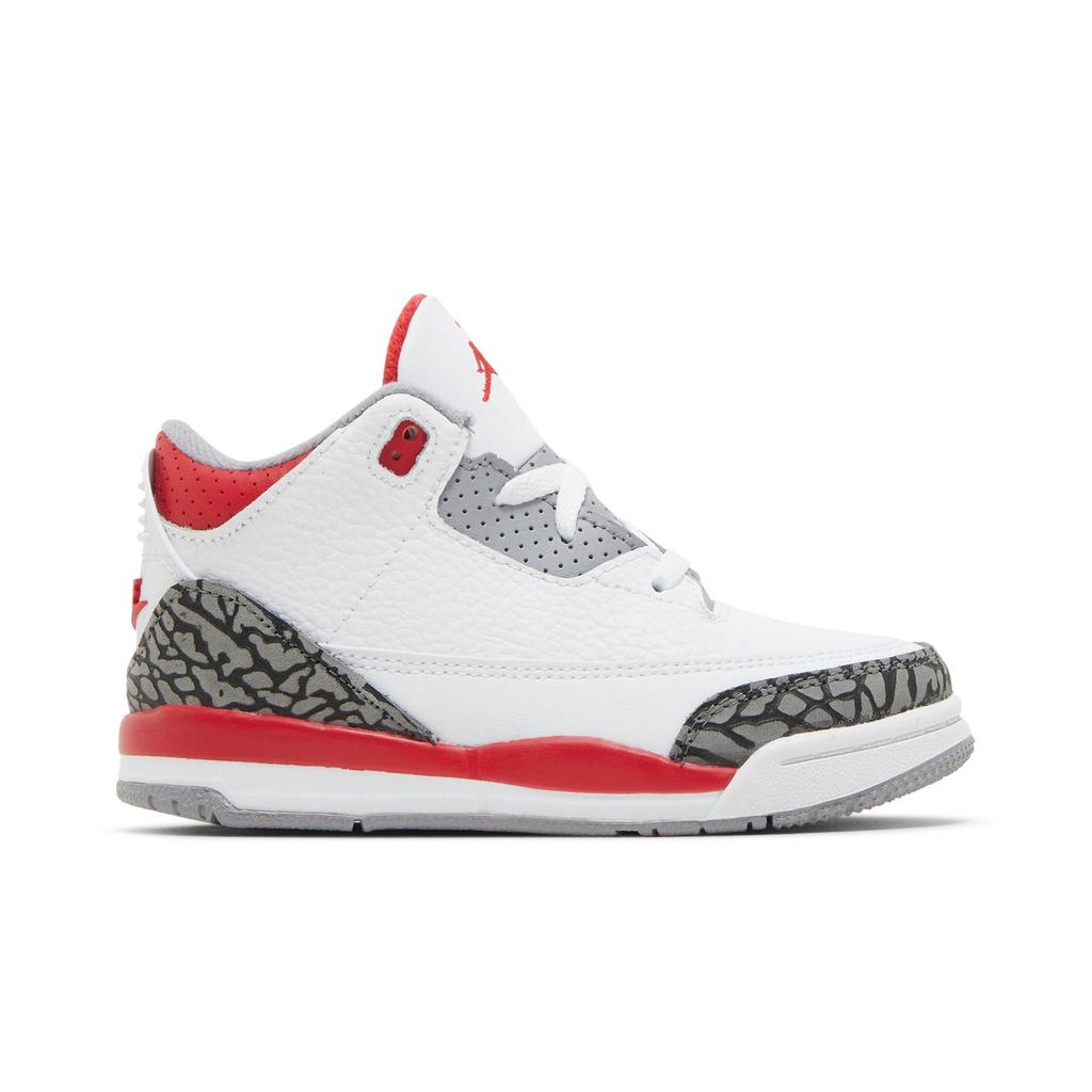 Air Jordan 3 Retro Toddler 'Fire Red' 2022 (Unisex) White / Fire Red / Cement Grey / Black Toddler Shoes DM0968 160