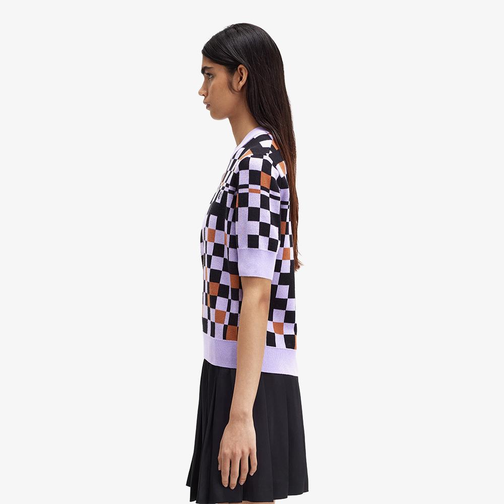 FRED PERRY [Amy Winehouse] Jacquard Knit Top - Violet Afpf2438109-X19