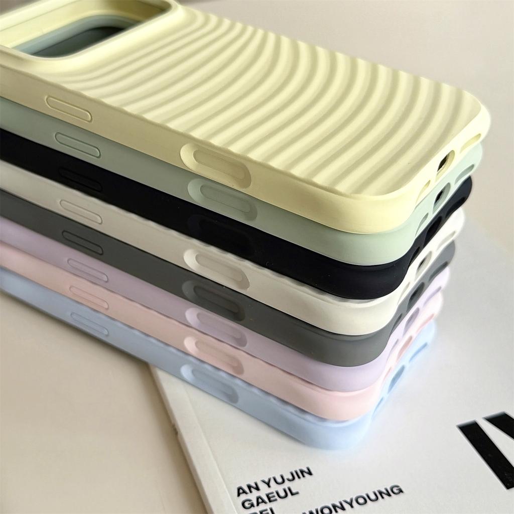 Чехол для iPhone 17 Pro Max с рисунком волны, из жидкого силикона, противоударный чехол для телефона