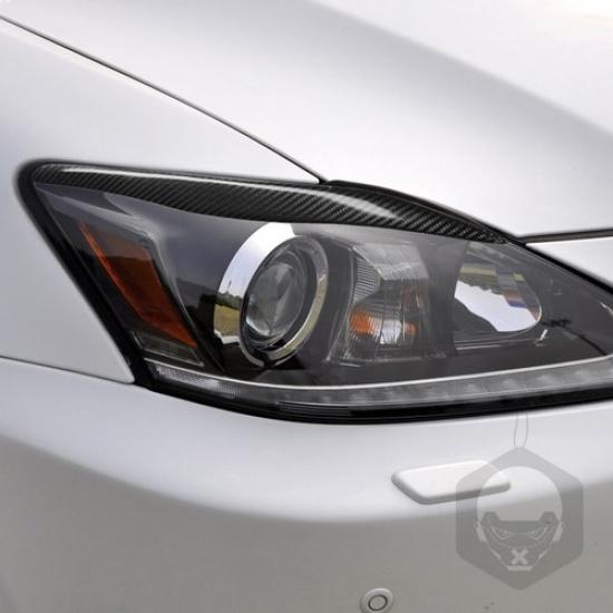 2 шт. Накладки на фары "Брови" из углеродного волокна для Lexus IS250 IS300 2006-12