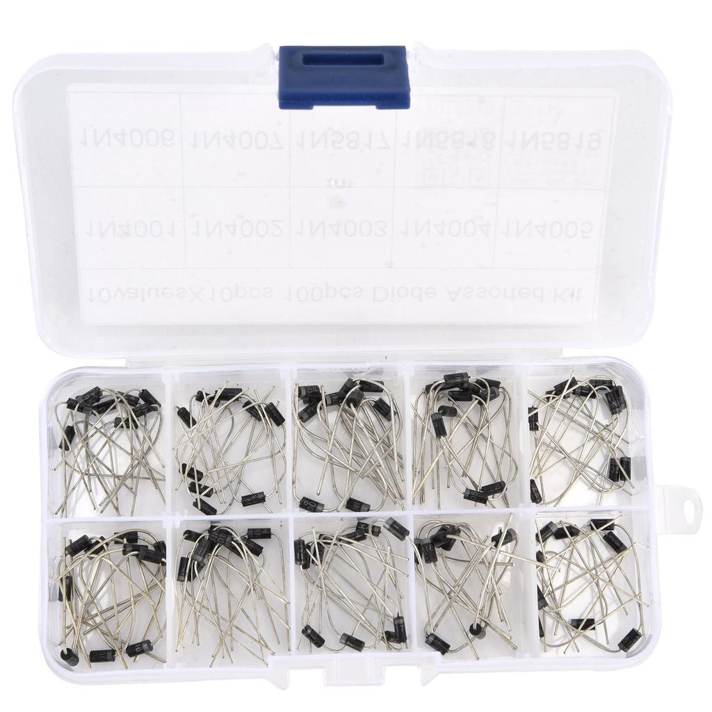 100 шт. Набор выпрямительных диодов 1N4001?1N5819 Электронные компоненты Промышленные поставки