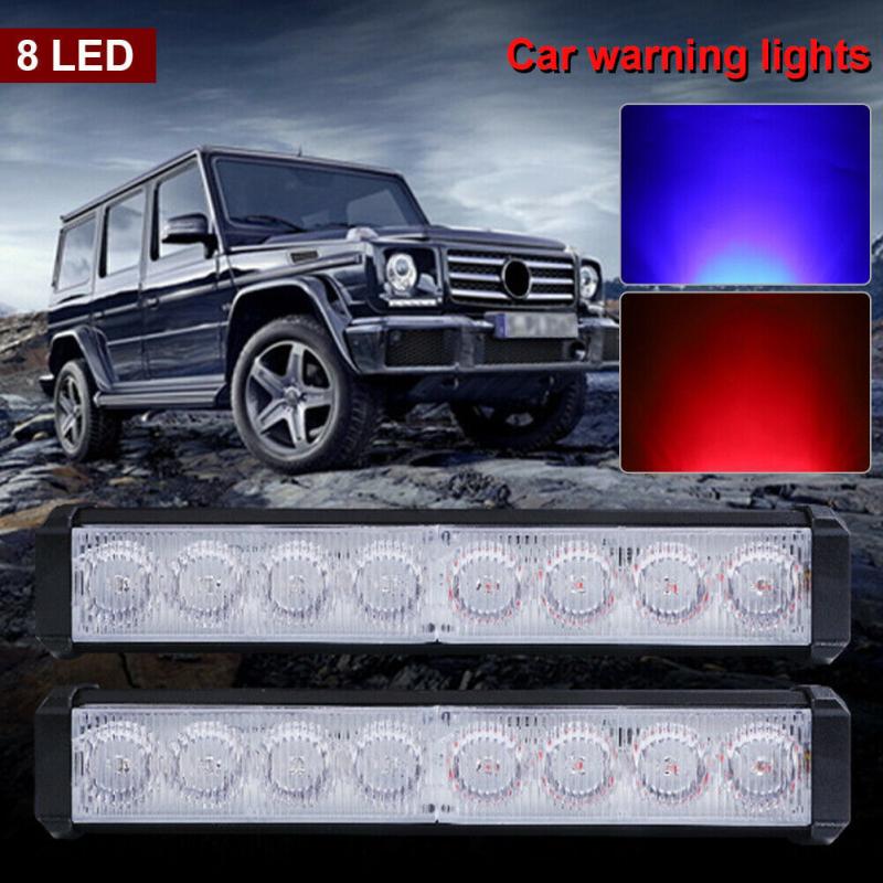 8 Светодиодных Автомобильных Полицейских Огней Стробоскоп Для 12V Аварийные Сигнальные Лампы Свет Авто Грузовик Мигающий Лобовое Стекло Мигающий Предупреждающий Свет