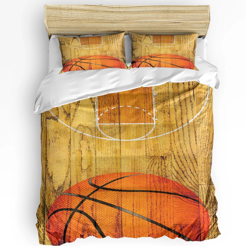 Баскетбольный силуэт спортивный комплект постельного белья 3 шт пододеяльник наволочка детский взрослый пододеяльник двуспальная кровать комплект домашнего текстиля