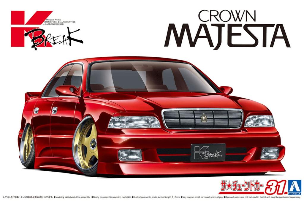 Aoshima Bunka Kyozai The Tuned Car Series Toyota UZS141 Majesta 1991 Plastic Model 1/24 No.31 K-BREAK