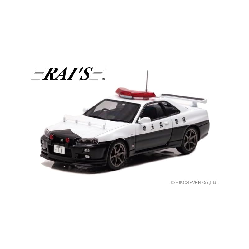 Nissan Skyline GT-R от RAI в масштабе 1/43 (БНР34) 2001 г. Транспортное средство дорожной полиции скоростной автомагистрали префектуры Сайтама (953) Ограниченный товар из официального магазина
