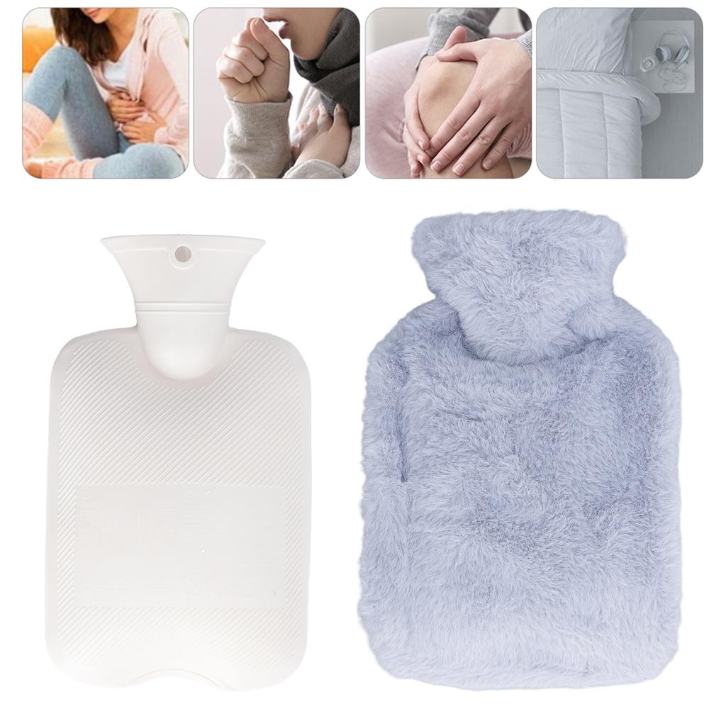 Грелка с двойным карманом из ПВХ, моющийся чехол, емкость 1000 мл, теплая водонепроницаемая сумка для дома