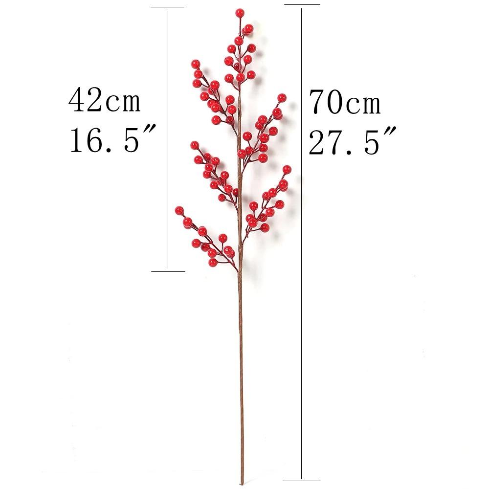 Ветки красных ягод Тычинки вишни Высококачественное рождественское украшение Декор дома и комнаты Новогодние подарки Свадебные цветы Аксессуары