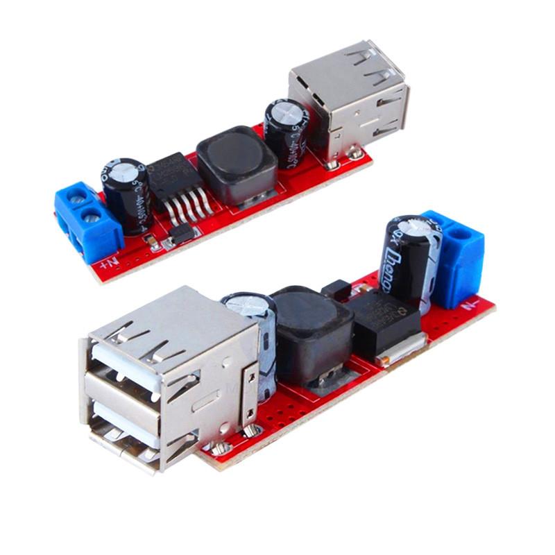 Dual USB DC DC 6V-40V до 5V 3A понижающий двойной USB модуль преобразователя зарядного устройства для автомобиля LM2596 Buck