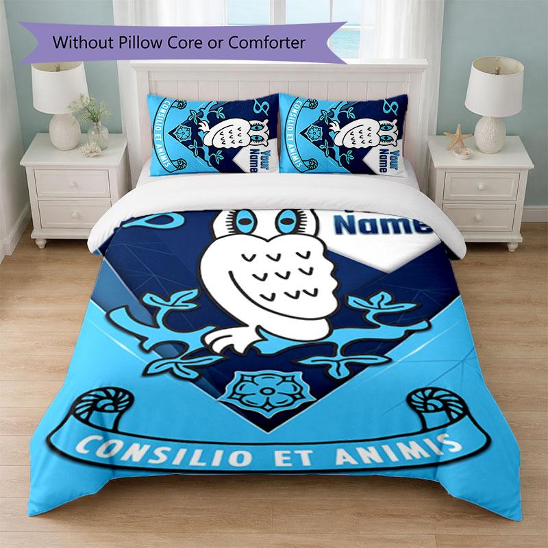 Sheffield Wednesday FC Custom Name Text Bedding Set 1 Duvet Cover+2 Pillowcases Soccer Logo Personalized Gift For Special Occasion Bedroom Decor