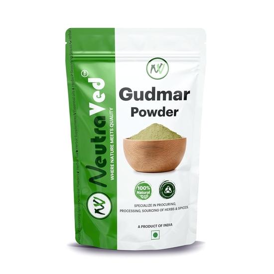NeutraVed Gudmar Powder for Diabetes 100g | Gymnema Sylvestre (Madhunashini) | Herbal Sugar Support in Zipper Pouch