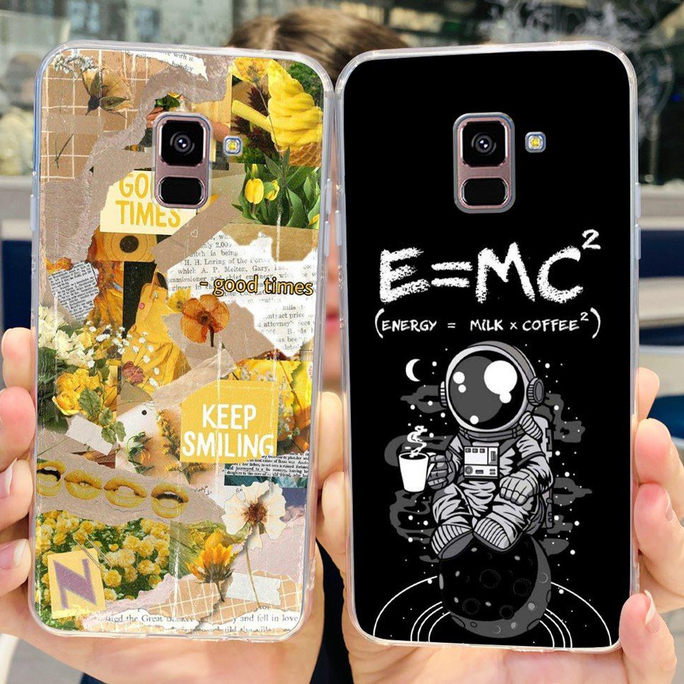 For Samsung Galaxy A8+ A8 Plus Case New Butterfly Flower TPU Soft Silicon Cover For Samsung A8+ 2018 SM-A730F Phone Case Funda