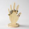 Wooden Ring Storage Holder Hand Form Desktop Jewelry Organizers Jewelry Display Stand  Women Girls