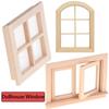 1 шт. DIY Двойное окно 1/12 Мебель для кукольного домика Окно кукольного домика Деревянные аксессуары Игрушка для ролевых игр для детей