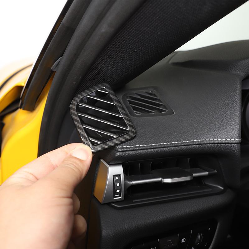 For Toyota Supra GR MK5 -22 ABS Carbon Fiber Style Dashboard Air Outlet Frame Sticker Car Interior Modification Accessories