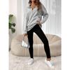 Zipper Slant Pockets Pullover Sweatshirt, Casual Long Sleeve Crew Neck Sweatshirt For Fall & Winter, Women's Clothing