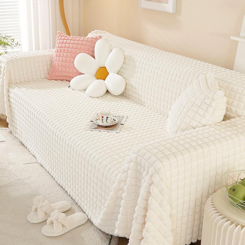 Супер мягкий плед с имитацией кроличьего меха, чехол для дивана, полотенце, 1/2/3/4/5 местный плюшевый диван, одеяло, чехол для дивана для детей, собак