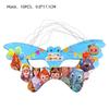Cocomelon Balloons Watermelon Baby Cake Topper Birthday Banner Party Decoration Background Stickers Kid Boy Disposable Tableware