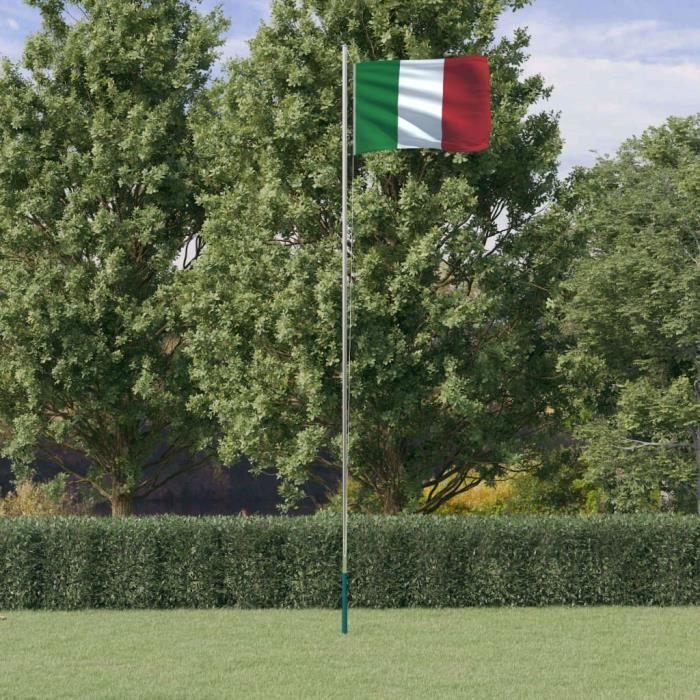 VidaXL Flag of Italy and 6.23 M Pole Aluminum 3147097