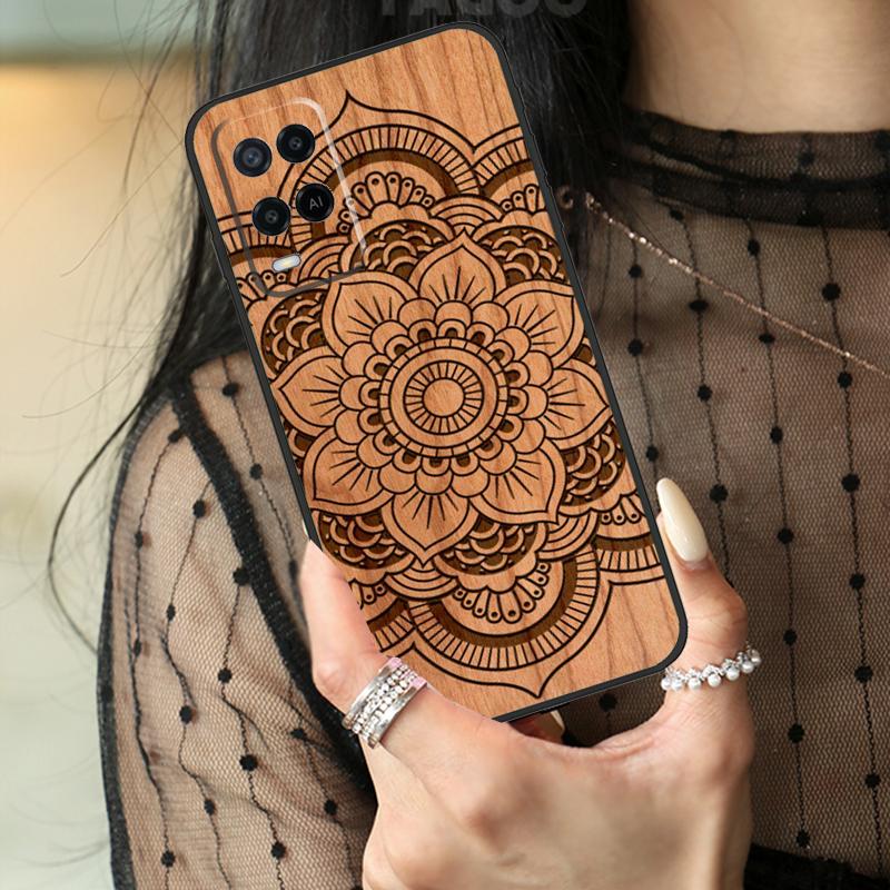 Деревянный чехол Будда Иисус Гваделупский для Oppo A78 A98 A18 A38 A58 A60 A80 A40 A96 A76 A16 A94 A74 A54 A15 A17 A57 A77 A5 Pro