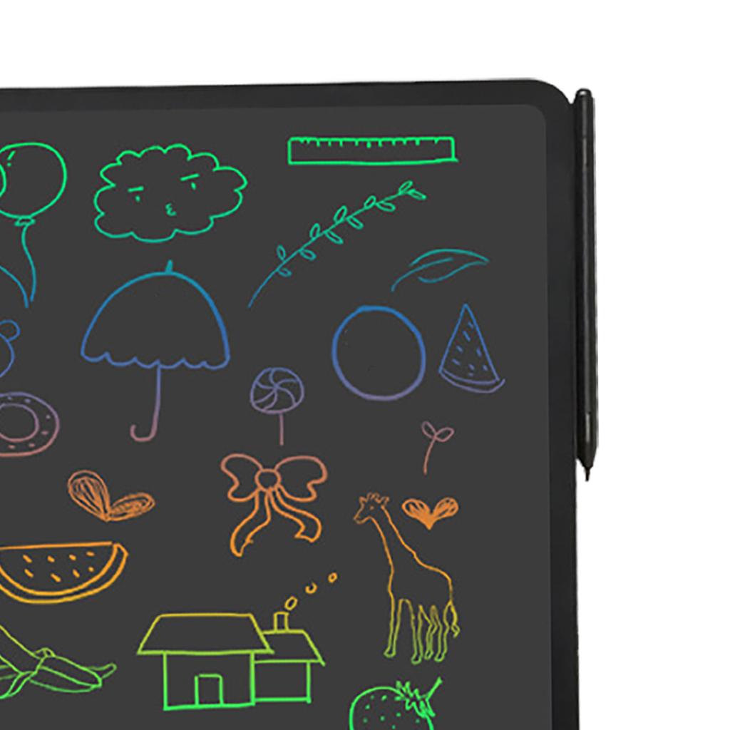 16 Inch Electronic LCD Writing Board Colorful Drawing Doodle Board Tablet for Outdoor Travel Black