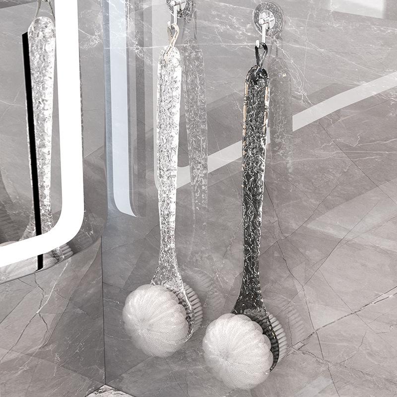 Двусторонняя щетка для ванны с длинной ручкой - мягкая щетина для мытья спины для дома