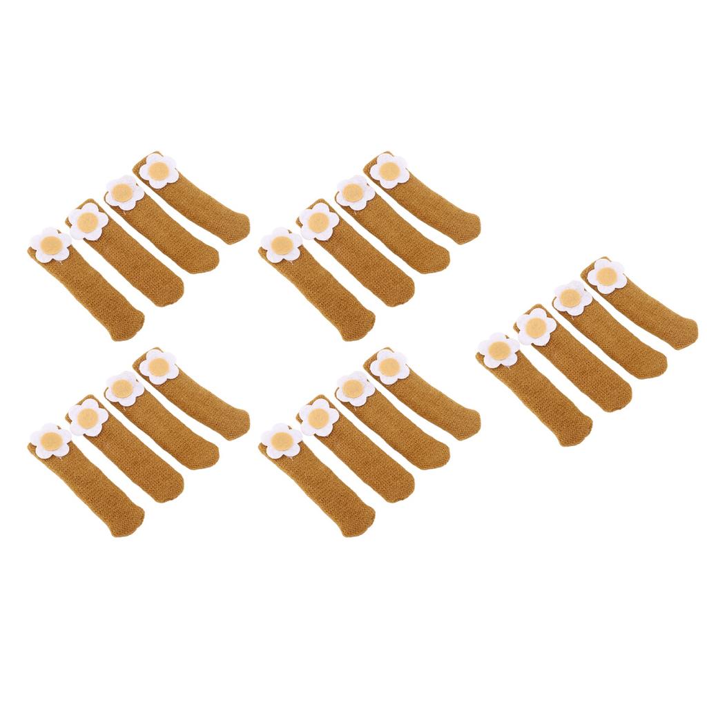 20 PCS Chair Leg Floor Protectors Thicken Table Feet Covers High Elastic Chair Leg Covers Furniture Caps Set for