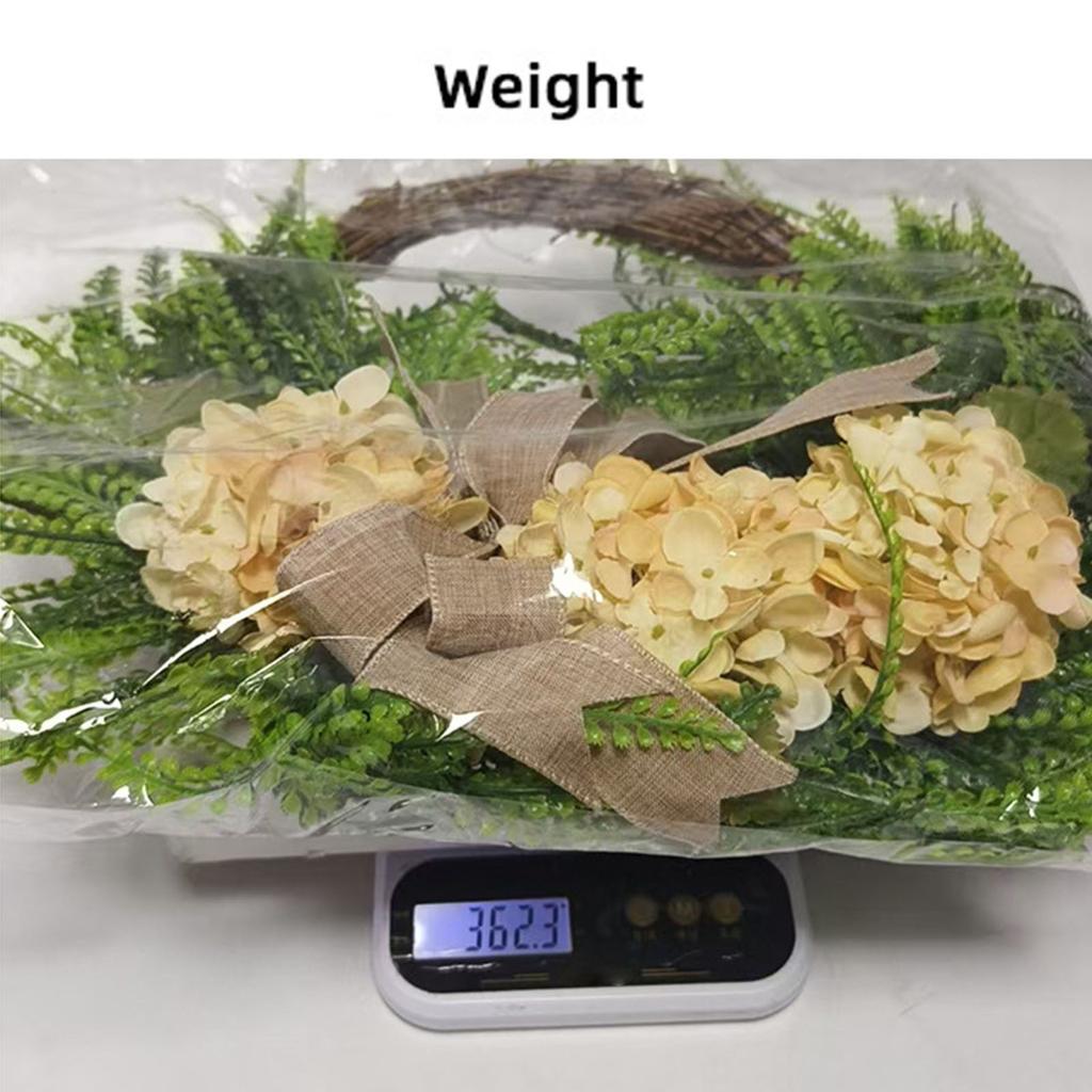 Hydrangea Wreath, Hanging Decoration Home Bow Wall Hanging Wreath Door Hanging