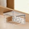 Plastic Under Desk Drawer Organizer Self Adhesive Qtip Holder  for Swabs Floss