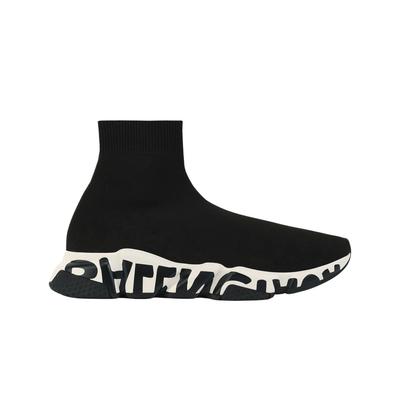 Кроссовки Speed Trainers Граффити Черно-белые 2020