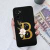 For OPPO A72 A73 A74 A75 A76 A77 A78 A79 A83 A91 Case Cover Luxury Flower Letters Shockproof Screen Protector Matte Soft Silicone For OPPO Bumper